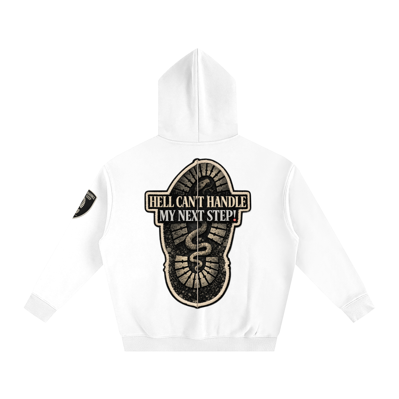 Kingdom Footwork Oversized Hoodie — White