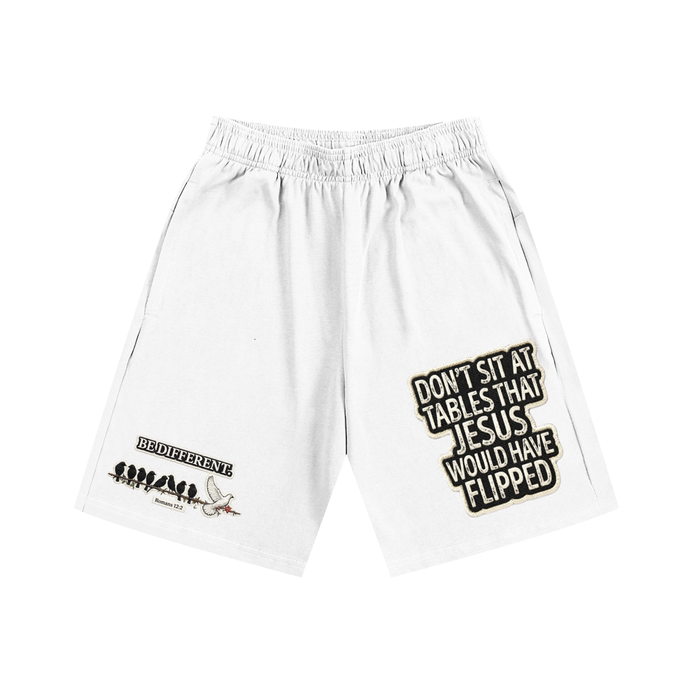 Built Different Shorts — White