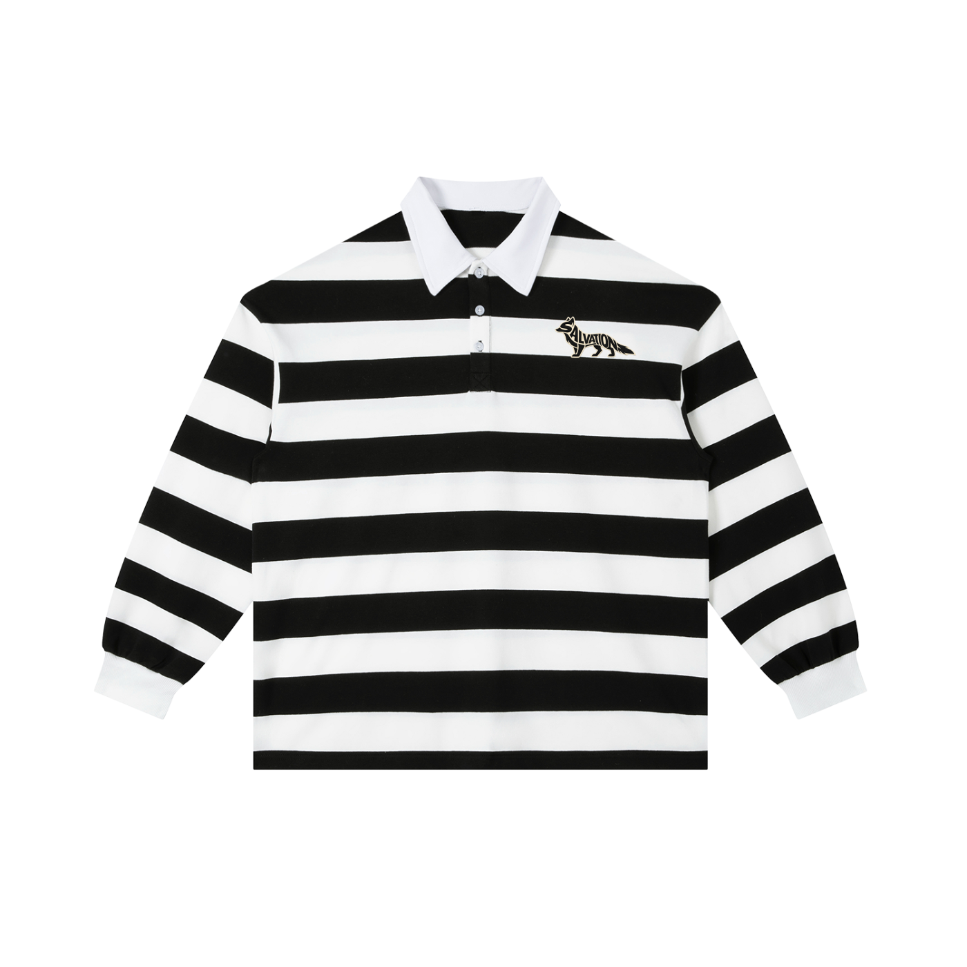 Salvation Polo — Black w/ Stripes