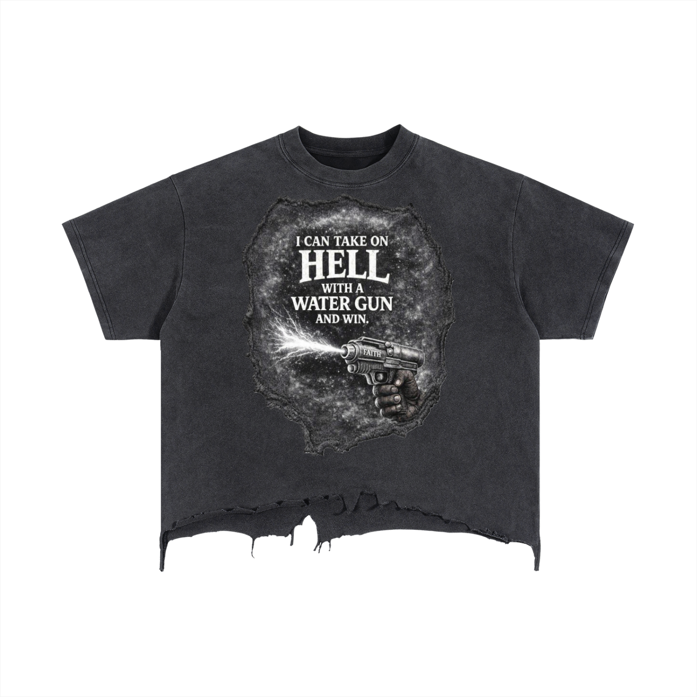 Faith Over Fire Tee — Black