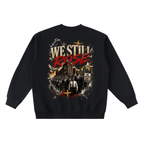 Applied Pressure Oversized Sweatshirt — Black