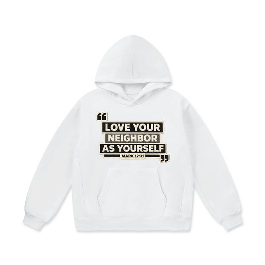 12:31 Oversized Hoodie — White