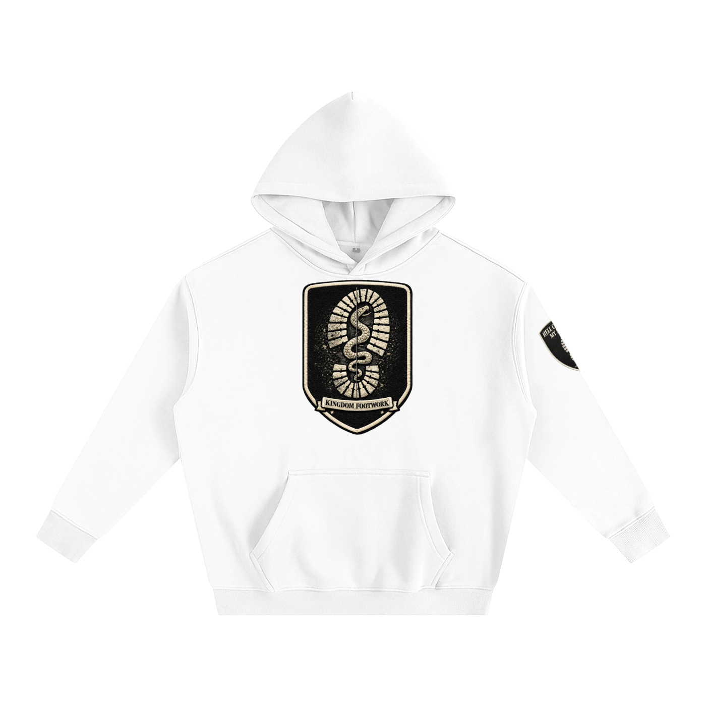 Kingdom Footwork Oversized Hoodie — White