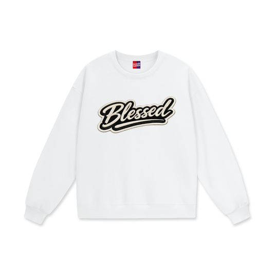 Blessed Oversized Sweatshirt — White
