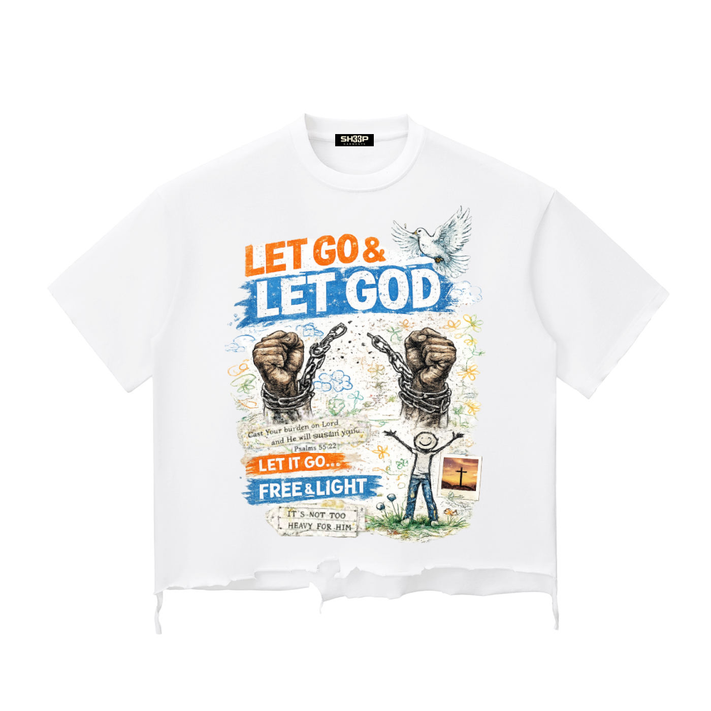 Let Go Oversized Tee — White