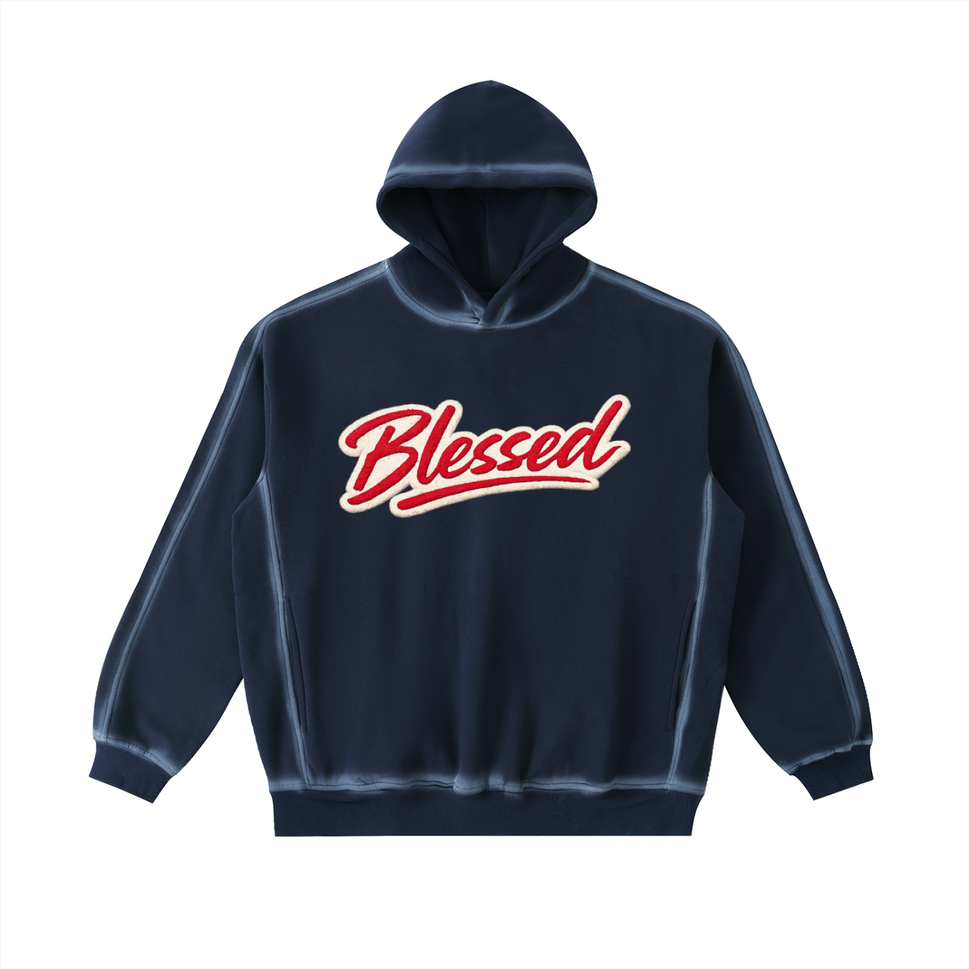 Blessed Oversized Hoodie — Navy