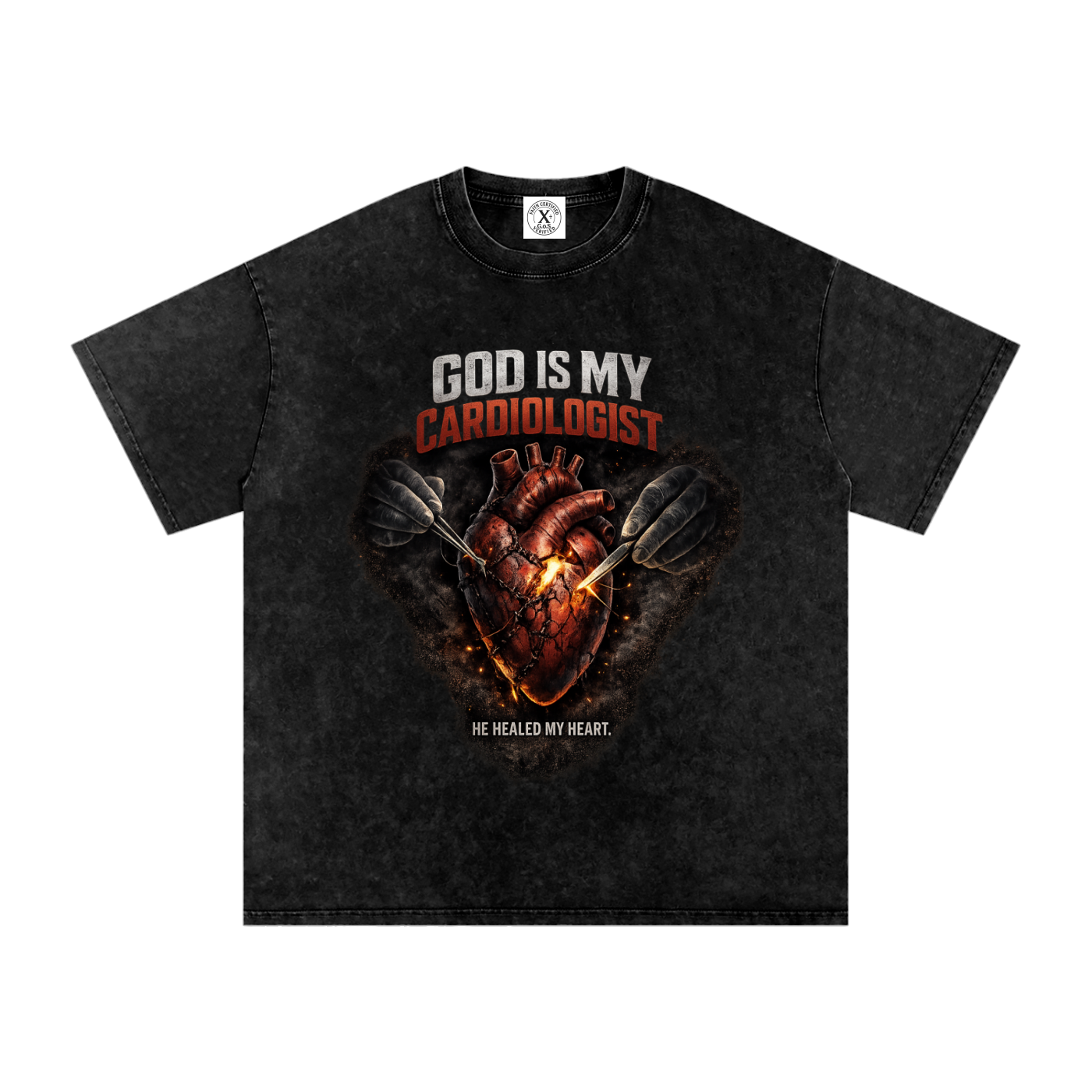 Cardiologist Oversized Tee — Black