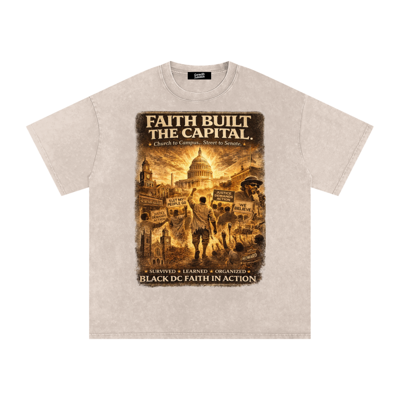 DC Heritage Oversized Tee — Apricot