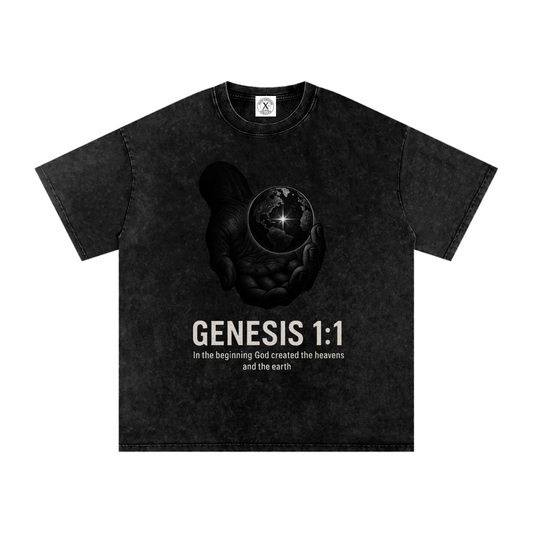 1:1 Oversized Tee — Black
