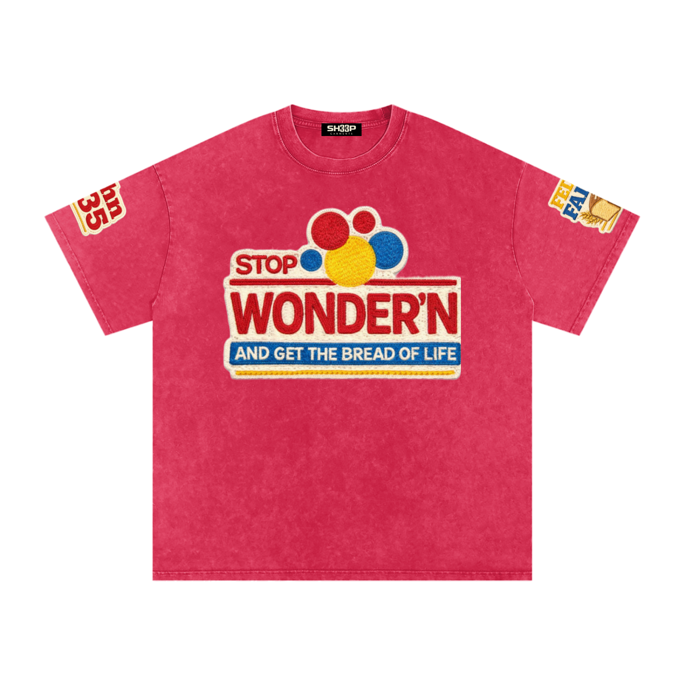 Bread of Life Oversized Tee — Red