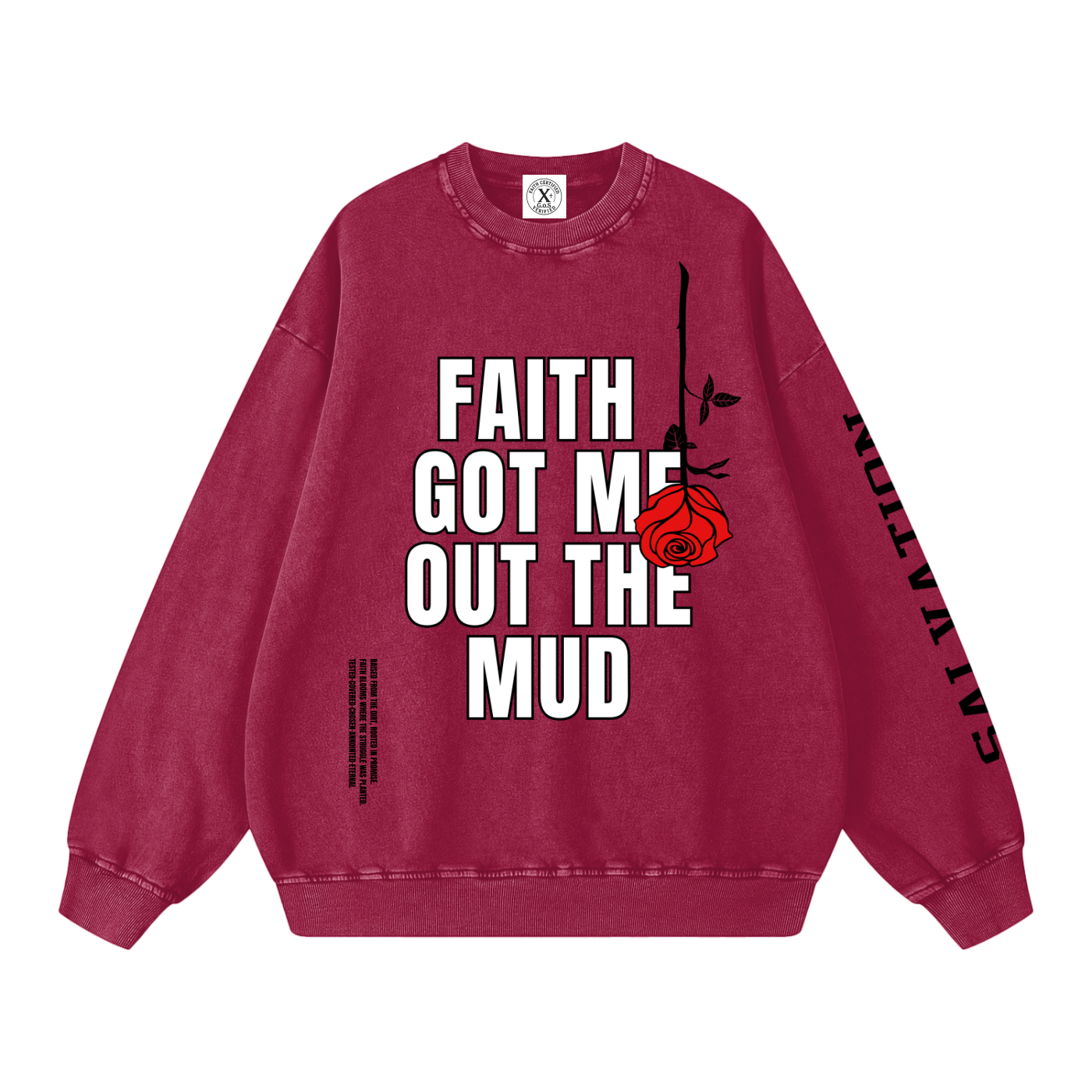 Mud Oversized Sweatshirt (Online Exclusive) — Red