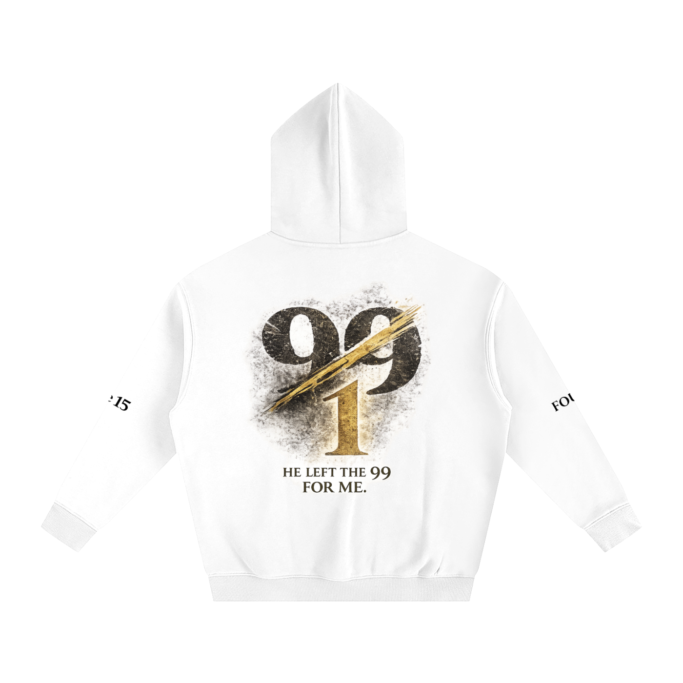 99 —> 1 Oversized Hoodie — White