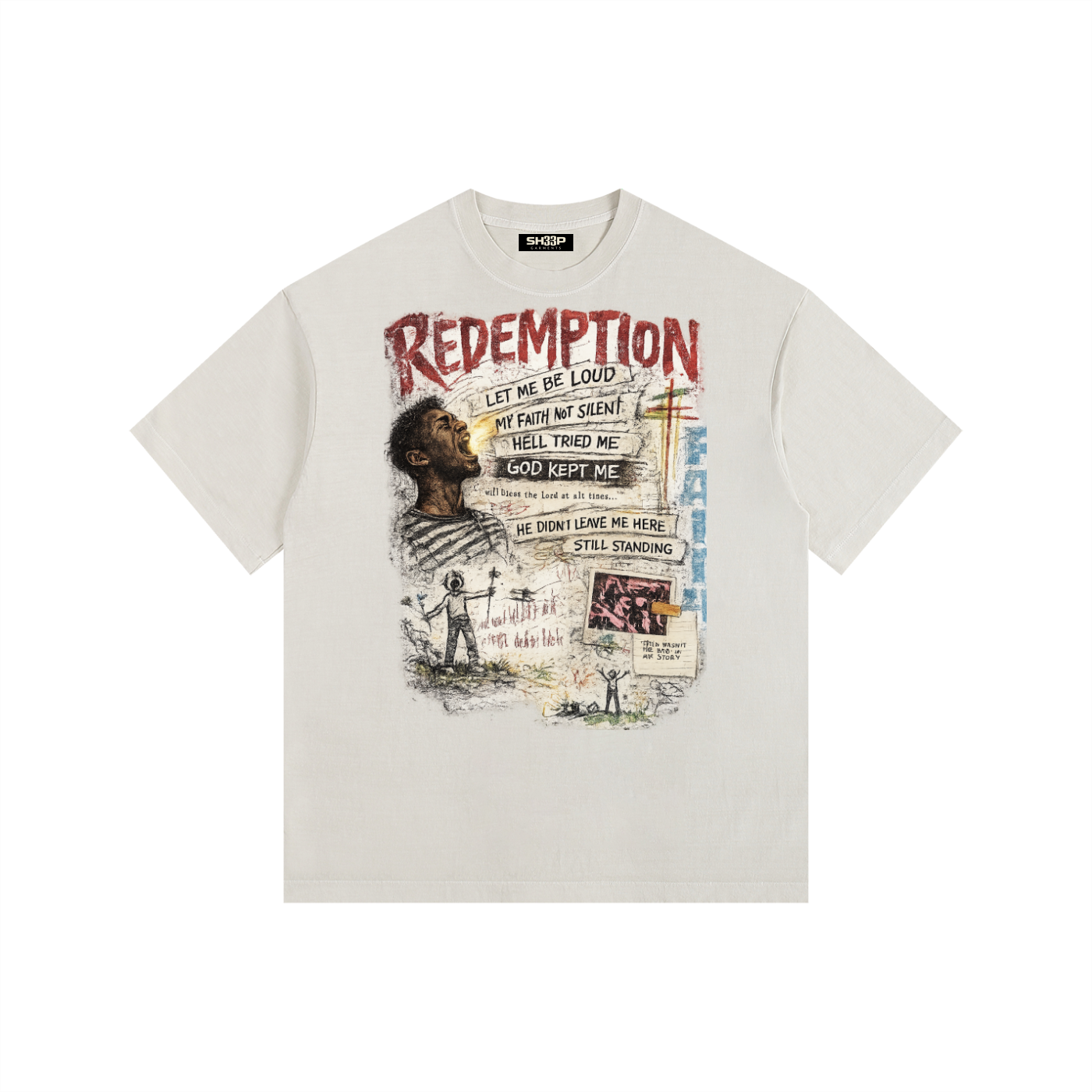 Redemption Oversized Tee — Apricot